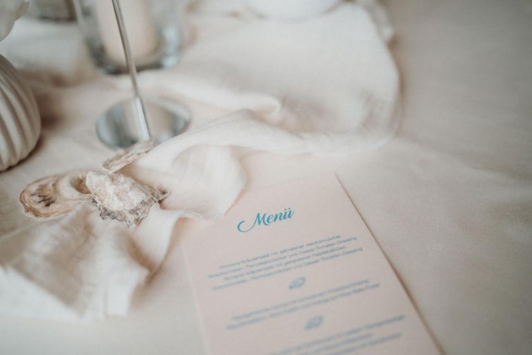 Menükarte Hochzeit in mediterranem Stil - leicht, frisch und sommerlich