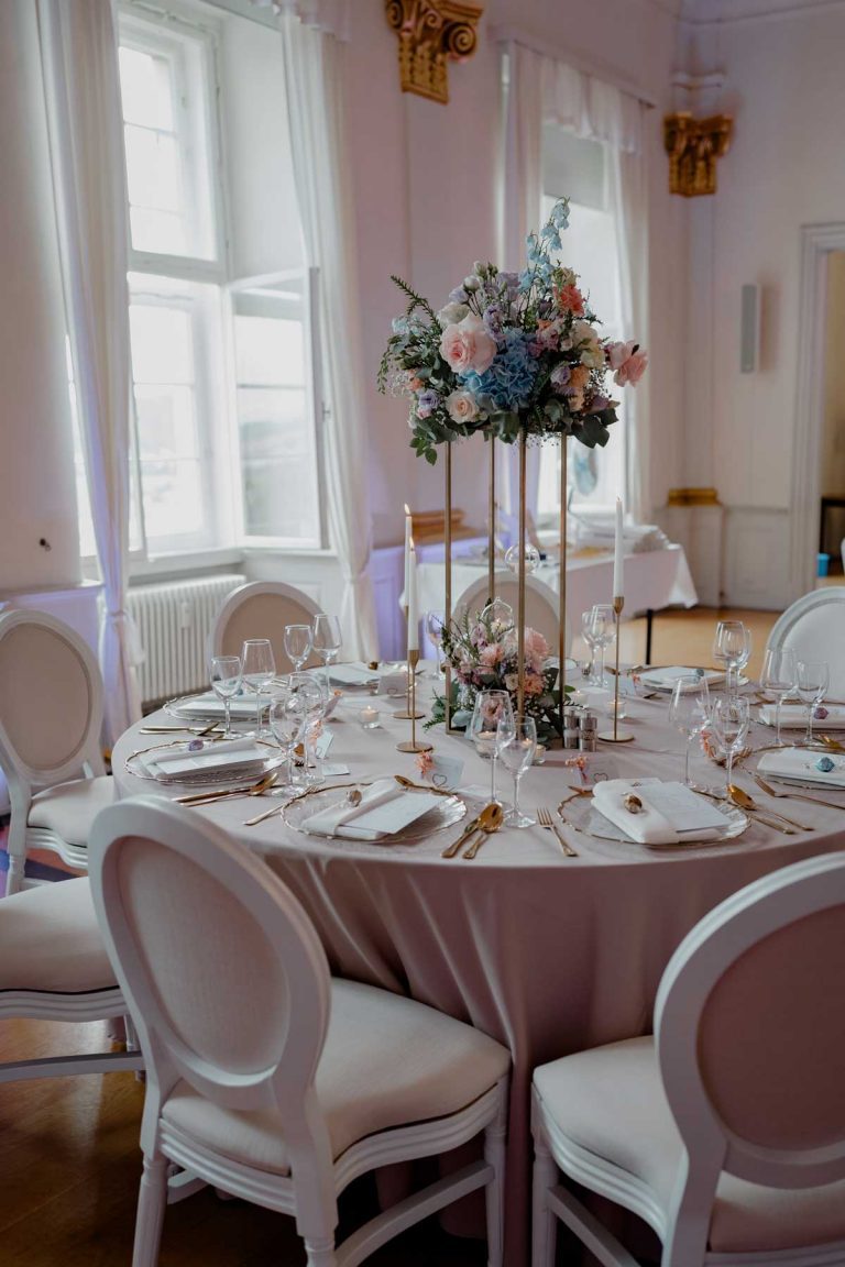 Table setting - Tischdeko Schlosshochzeit